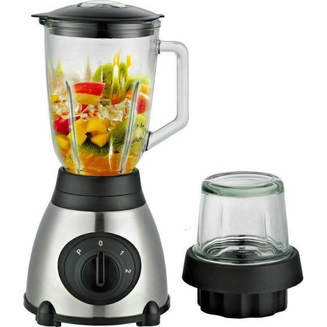 Andowl - Frullatore 2 In 1 Pulse Lama Acciaio 1000w Brocca Vetro 1,5lt + 1 Piccola Q-fr60 - (1/5)