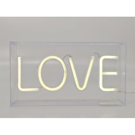 I-TOTAL® - Panneau LED Rectangulaire avec prise USB idéal pour Chambre (LOVE) (1/3)