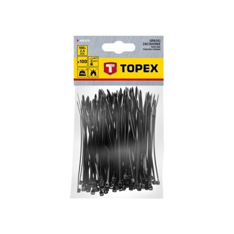 Fascette per cavi 2,5 x 100 mm, 100 pezzi, nere