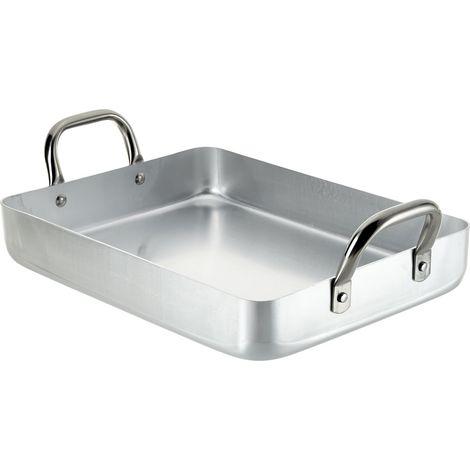 1 Plat à Rôtir, Aluminium, Résistant Haute Température, Anti-Corrosion, Pour Four Cuisine