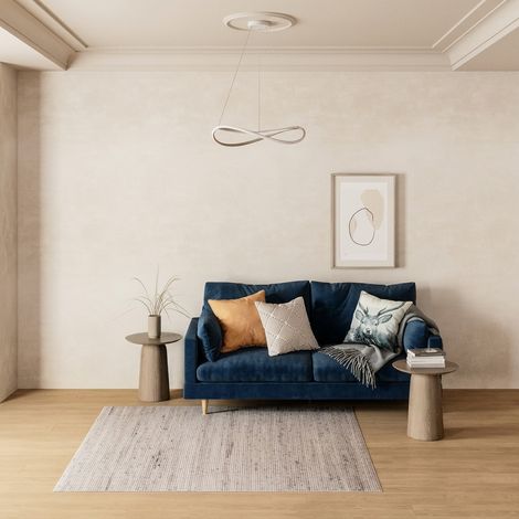 Tapis Kelim moderne Tapis Toska - Tapis en laine  - 200x200cm, Square - 100% Laine vierge - Tissé main - Taupe