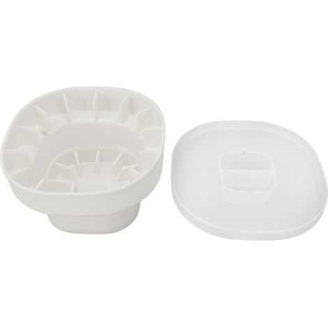 Seau à glace pliable en silicone souple, peu encombrant et portable, idéal pour les fêtes et les pique-niques. Crème. (1/5)