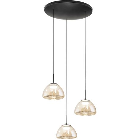 Suspension Lucille Ø350 Mm Cognac, Led 21 W, Température De Couleur 2700 K/3000 K/4000 K, Dimmable, Structure En Métal Et Verre Borosilicate - Lucille (1/3)