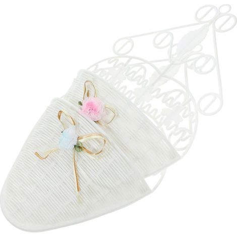 Jardinières suspendues de style champêtre pour la décoration intérieure et les mariages, disponibles en différentes couleurs, support mural, lot de 2. (1/5)