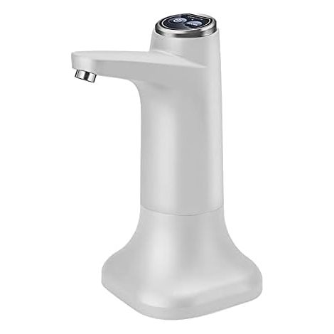 Distributeur d'eau électrique avec base, distributeur d'eau rechargeable par USB, pompe à eau automatique portable, distributeur d'eau pour la maison, la cuisine et le bureau (blanc) (1/5)