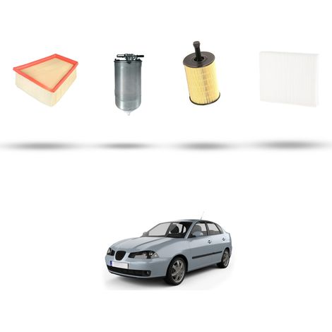 Kit tagliando 4 filtri compatibile con Seat Cordoba III 1.9 SDI 47kw dal 2002 al 2009 (1/5)