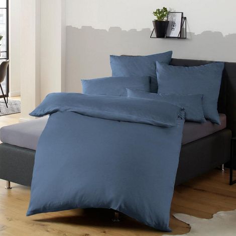 Bettwäsche Mikrofaser Bügelfrei 155 x 220cm 80 x 80cm 06 Hellblau (1/5)