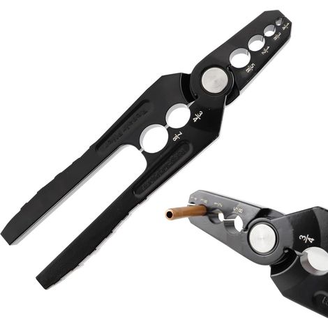 Outil de réparation tubes en cuivre, pince robuste pour tuyaux, outils manuels outil réfrigération à 5 trous, tuyaux 1/4", 3/8", 1/2", 5/8", 3/4" -