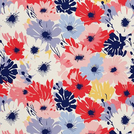 Tela decorativa para exteriores Oxford - Estampado floral - DX2113 (1/5)