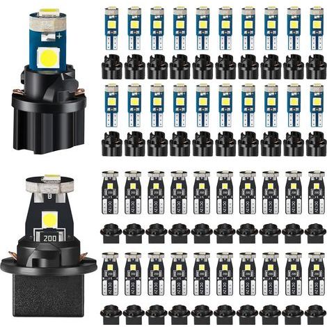 40er-Packung T5- und T10-LED-Lampen, kompatibel mit Armaturenbrettern – Schwenksockel – Ersatzlampen für Armaturenbrett, Instrumententafel, Innenraumbeleuchtung, Leselampen und Deckenleuchten. (1/5)