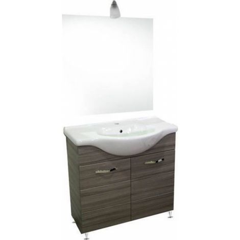 Mobile bagno antonella con lavabo specchio e illuminazione palissandro frassinato - Salone (1/2)