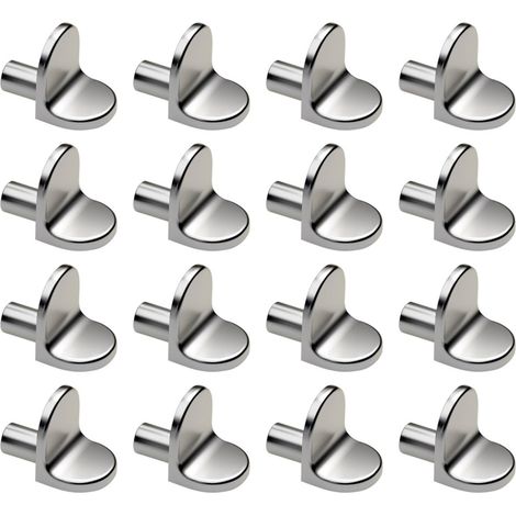 16 Pièces 5mm Chevilles de Support d'Étagère,support etagere murale,Taquet Étagère en forme de L métal,pour Meuble Armoire Placard (1/5)