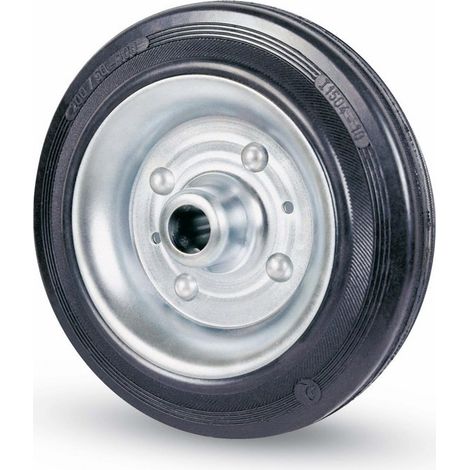 Ruota industriale d.150x40 in gomma con cuscinetto a rulli - Salone