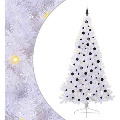 Árbol de Navidad artificial con 300 LED 210 cm PVC y Acero vidaXL (1/5)