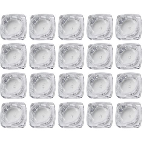 Pot Acrylique Transparent Carré - Bocal Vide avec Couvercle Visé - Pour Produits Cosmétiques Crèmes Poudres et Bijoux - Lot de 1 (1/5)