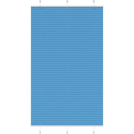 Plissee Blau 115x200 cm Stoffbreite 114,4 cm Polyester