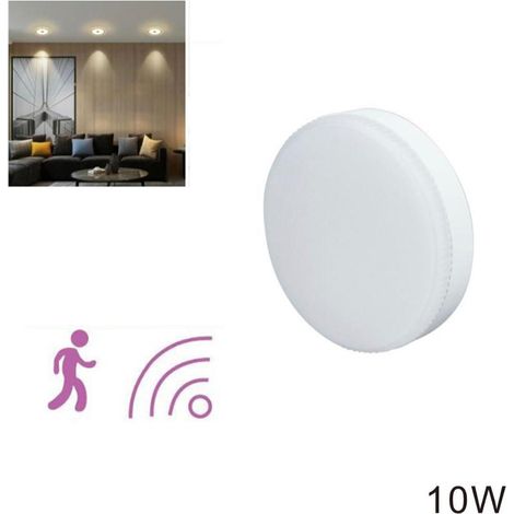 GX53LED-LAMPE10W905LMRUNDESCHEIBE6500KMATTBEWEGUNGSSENSORBL-1484 (1/2)
