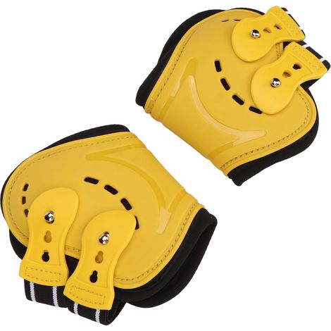 Guêtres pour fanons de cheval respirantes, antidérapantes et légères, pour l'arrière-train du cheval, équipement de protection jaune M (1/5)