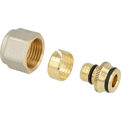 Raccord à bague de serrage laiton 16 mm x écrou 1/2'' FF eurocône