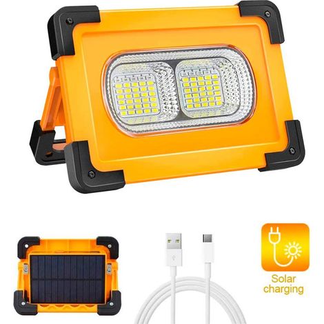 Projecteur solaire LED portable avec batterie Power Bank 50W 6000K - Ledme - LM6335 (1/5)
