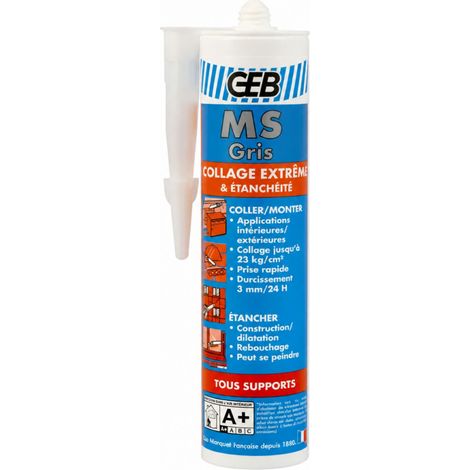 Neutraler Kittkleber MS-Polymer grau, Kartusche 280 ml