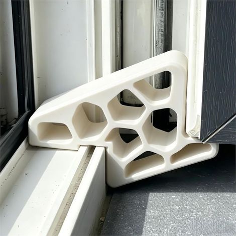 Butoirs de Fenêtre Sans Perçage Lot de 2, Cale pour Baie Vitrée, Bloque Fenêtre Ouverte pour Aération, Butée Réutilisable pour Maison, Appartement, Bureau et Hôtel