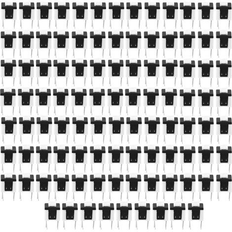 100 Pièces Interrupteur à Verrouillage Auto, 6 Broches Tête Plate Plastique, Équipement de Contrôle 5,8x5,8mm (1/5)