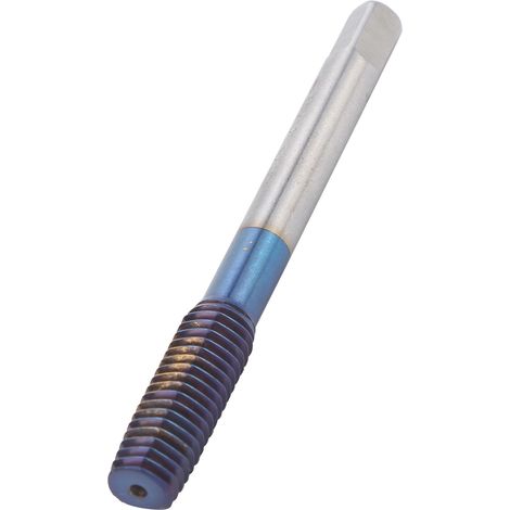 Taraud à revêtement nano-bleu, acier au tungstène, métrique, poignée droite, taraud machine M8 (1/5)