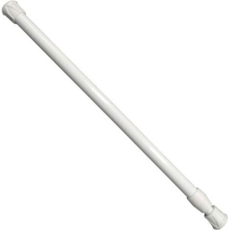 Tringle à rideau, rétractable, installation sans vis ni perçage, diamètre, longueur 55-90 cm, blanc (1/5)