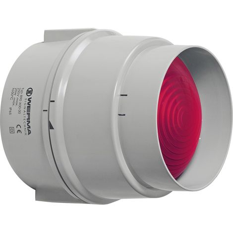 Werma Signaltechnik Signalleuchte 890.100.00 890.100.00 Rot Dauerlicht 12 V/AC, 12 V/DC, 24 V/AC,