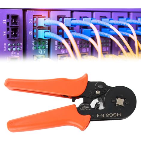 Pince à sertir à cliquet auto-ajustable HSC8 6‑4 + 800 cosses tubulaires pré-isolées (1/5)