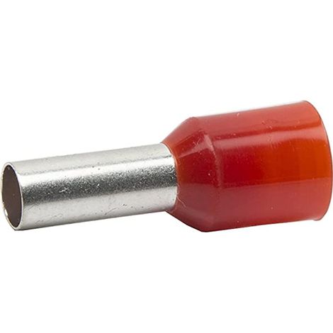 Isolierte Aderendhülse 10 mm² rot, Inhalt 25 Stück Lüsterklemmen & Aderendhülsen