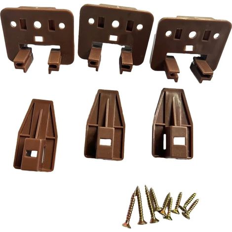 Jeu de 40 glissières tiroir en plastique avec butée à rouleau sous (1/5)