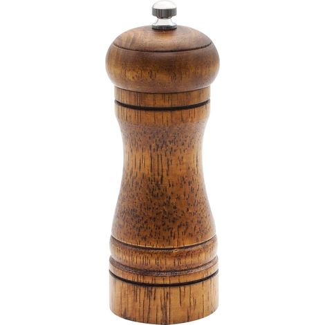 Moulin à poivre en acier inoxydable et en bois pour la cuisine, usage général et professionnel, à domicile (12,7 cm)
