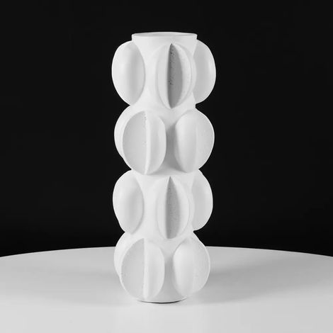 Vaso decorativo alto, bianco opaco - 37 cm (1/5)