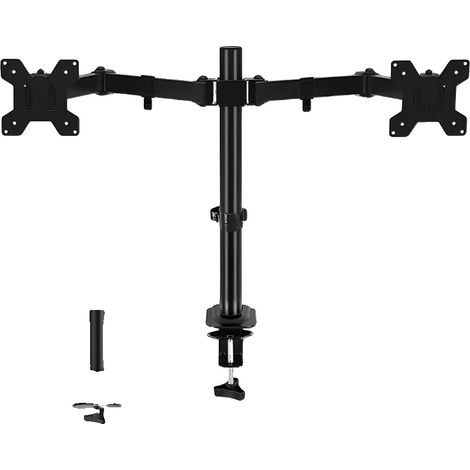 Monitor Tischhalterung, Verstellbarer Arm, Mehrachsenpositionierung, schwarz (1/2)