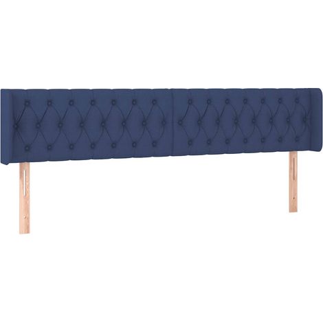 Maison Exclusive - Kopfteil mit Ohren Blau 183x16x78/88 cm Stoff (1/5)