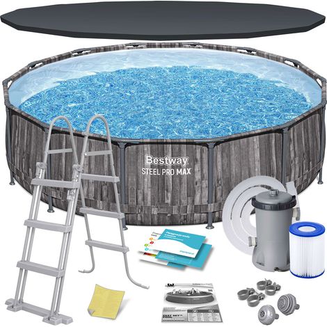 Bestway – Rahmen-Gartenpool 427 x 107 cm – 11-in-1 – Korrosionsbeständiger Metallrahmen – 13.030 Liter Volumen – Schneller Aufbau ohne Werkzeug (1/5)