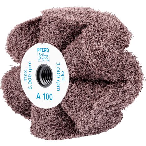 PFERD TOOLS POLINOX Vlies-Schleifrad PNG Ø 100x50mm Gewinde 5/8-11 A100 für Feinschliff und Finish 5 Stk