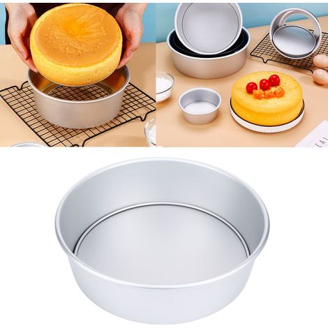 Moule à charnière rond en aluminium anodisé de 25 cm, moule à gâteau en aluminium anodisé, moule à chiffon cake, ustensiles de pâtisserie (1/5)
