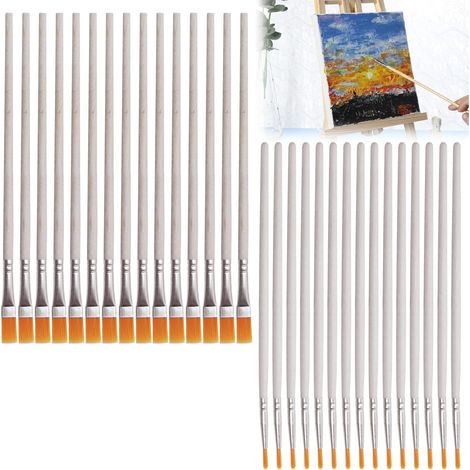 Pinceaux Peinture Acrylique 30 Pièces Set Pinceau Artiste Plat et Rond Petit Pinceau Aquarelle Huile Gouache Maquette Loisirs Créatifs Fournitures Scolaires pour Enfants et Adultes (1/5)