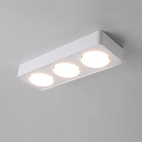 JSSEVN - Moderne LED-Deckenleuchte, quadratisch, Aufputzmontage, 3000K/4000K/6000K, dreifarbig einstellbar, kabelgebundene Innenleuchte für Flur und Küche (1/5)