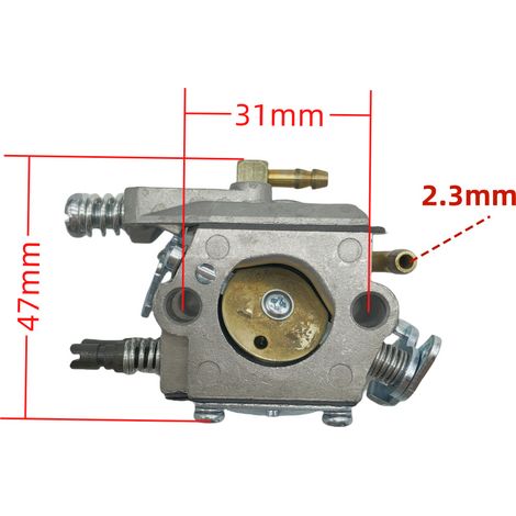 Carburateur 5200 5800 - tube cuivre - compatible 4500 5200 5800 45cc 52cc - 909-060 (1/4)