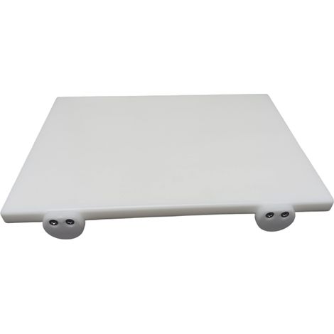 Tagliere Professionale in Polietilene BIANCO CM 50x40x2 cm Certificato HACCP o uso generico consigliato per lavorazione pane latticini alimenti cotti ANTICONTAMINAZIONE Alimentare Con Fermi Inox (1/4)