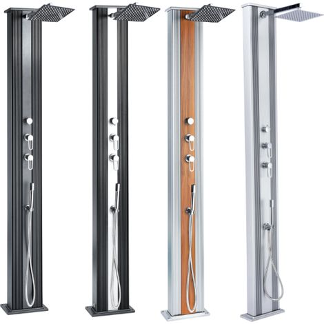 Formidra – Douche solaire hybride 40L – Aluminium recyclable – Installation rapide – 2 mitigeurs inox – Pommeau anti-calcaire