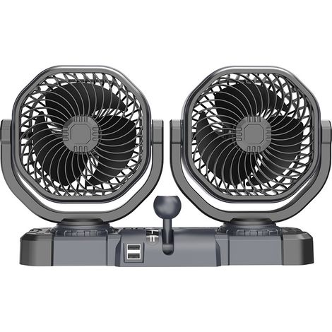 Ventilateur de Cabine Camion 24V/12V, Oscillation Automatique, Puissant et Silencieux, pour Poids Lourds et Utilitaires-x