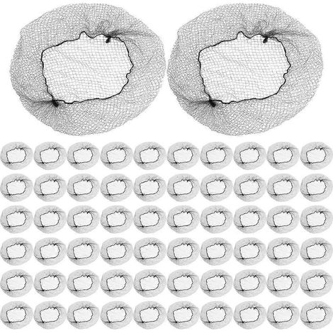 Lot de 100 filets à cheveux invisibles pour chignon, en maille douce, parfaits pour la cuisine, les mariages, les fêtes et les spectacles (50 cm).
