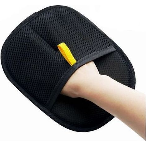 Gant de toilettage double face pour animaux, gant de brossage efficace pour chats et chiens, accessoire de soin du pelage pour animaux domestiques (1/4)