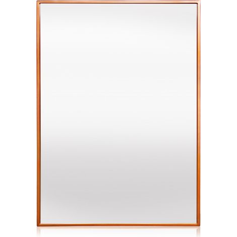 Casa Chic Espejo de pared Croxley Marco metálico Rectangular 70 x 50 cm