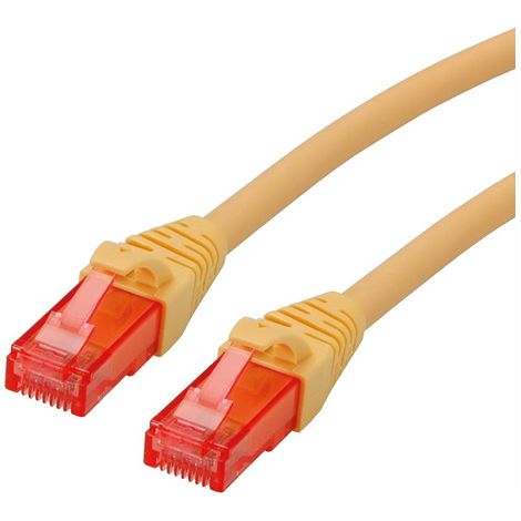 Rotronic ROLINE Cable de conexión Cat.6 UTP, Nivel de componente, LSOH, Amarillo, 1 m